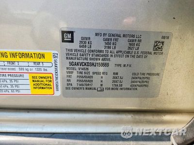 Zdjęcie 13 z 13 samochodu: 2017 BUICK ENCLAVE VIN:5GAKVCKD3HJ150669 - miniatura