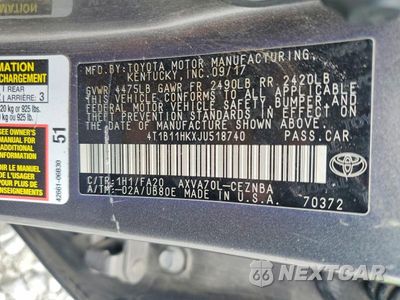 Zdjęcie 12 z 12 samochodu: 2018 TOYOTA CAMRY LE VIN:4T1B11HKXJU518740 - miniatura