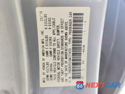 Zdjęcie 13 z 13 samochodu: 2016 HONDA ACCORD SPORT VIN:1HGCR2F51GA171475 - miniatura