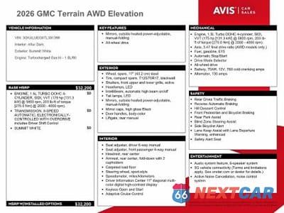 Zdjęcie 13 z 14 samochodu: 2026 GMC TERRAIN ELEVATION VIN:3GKALUEG8TL391399 - miniatura