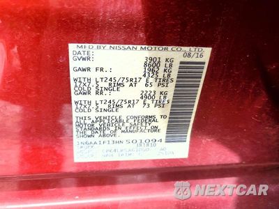 Zdjęcie 12 z 12 samochodu: 2017 NISSAN TITAN XD S VIN:1N6AA1F13HN501094 - miniatura