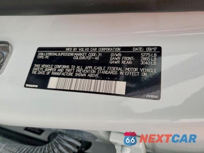 Zdjęcie 12 z 12 samochodu: 2018 VOLVO S90 T8 INSCRIPTION VIN:LVYBC0AL9JP033296 - miniatura