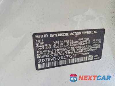 Zdjęcie 13 z 13 samochodu: 2018 BMW X3 XDRIVE30I VIN:5UXTR9C50JLC77232 - miniatura