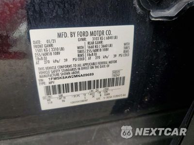 Zdjęcie 13 z 13 samochodu: 2021 FORD EXPLORER POLICE INTERCEPTOR VIN:1FM5K8AW2MNA09689 - miniatura