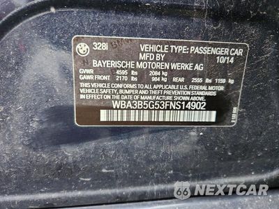 Zdjęcie 12 z 12 samochodu: 2015 BMW 328 XI SULEV VIN:WBA3B5G53FNS14902 - miniatura