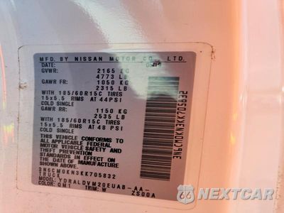 Zdjęcie 13 z 13 samochodu: 2019 NISSAN NV200 DELIVERY VAN VIN:3N6CM0KN3KK705832 - miniatura