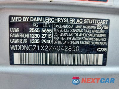Zdjęcie 12 z 12 samochodu: 2007 MERCEDES-BENZ S 550 VIN:WDDNG71X27A042850 - miniatura