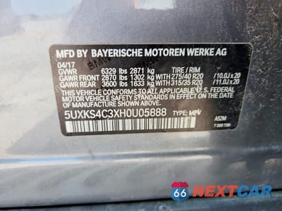 Zdjęcie 13 z 13 samochodu: 2017 BMW X5 XDRIVE35D VIN:5UXKS4C3XH0U05888 - miniatura