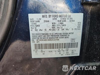 Zdjęcie 13 z 13 samochodu: 2008 FORD EDGE LIMITED VIN:2FMDK49C88BA32166 - miniatura