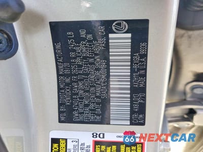Zdjęcie 12 z 12 samochodu: 2021 LEXUS ES 300H VIN:58ADA1C15MU001849 - miniatura