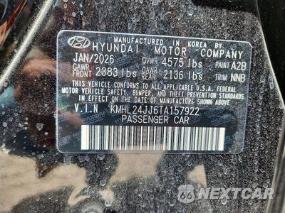 Zdjęcie 12 z 12 samochodu: 2026 HYUNDAI SONATA HYBRID BLUE VIN:KMHL24JJ6TA157922 - miniatura