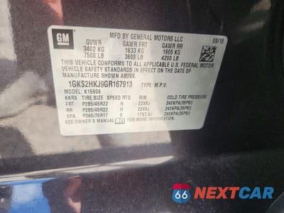Zdjęcie 13 z 13 samochodu: 2016 GMC YUKON XL DENALI VIN:1GKS2HKJ9GR167913 - miniatura