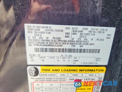 Zdjęcie 14 z 14 samochodu: 2024 FORD EXPEDITION MAX LIMITED VIN:1FMJK2A84REA33299 - miniatura