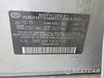 Zdjęcie 12 z 12 samochodu: 2016 HYUNDAI SONATA SPORT VIN:5NPE34AFXGH267070 - miniatura