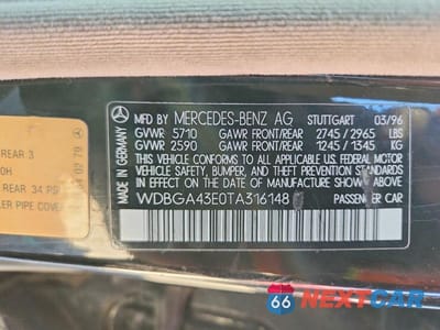 Zdjęcie 13 z 13 samochodu: 1996 MERCEDES-BENZ S 420 VIN:WDBGA43E0TA316148 - miniatura