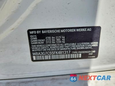 Zdjęcie 12 z 12 samochodu: 2015 BMW 328 XI VIN:WBA3G7C55FK481317 - miniatura