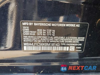 Zdjęcie 12 z 12 samochodu: 2019 BMW 430I GRAN COUPE VIN:WBA4J1C56KBM18143 - miniatura