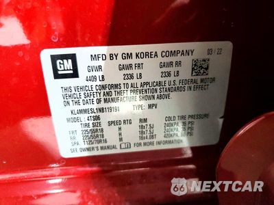 Zdjęcie 14 z 14 samochodu: 2022 BUICK ENCORE GX SELECT VIN:KL4MMESL1NB119191 - miniatura