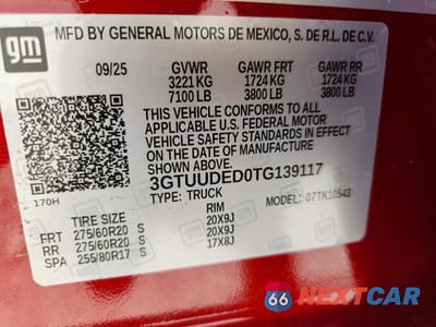 Zdjęcie 12 z 12 samochodu: 2026 GMC SIERRA K1500 SLT VIN:3GTUUDED0TG139117 - miniatura