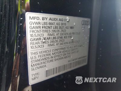 Zdjęcie 13 z 13 samochodu: 2021 AUDI RS Q8 VIN:WU1ARBF14MD026544 - miniatura