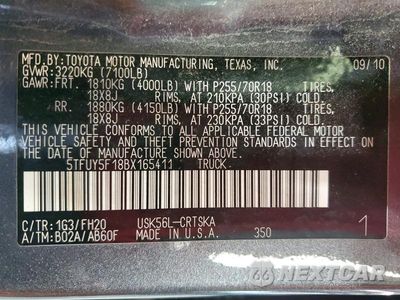 Zdjęcie 12 z 12 samochodu: 2011 TOYOTA TUNDRA DOUBLE CAB SR5 VIN:5TFUY5F18BX165411 - miniatura