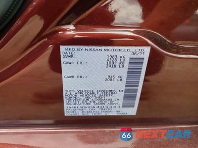 Zdjęcie 12 z 12 samochodu: 2025 NISSAN ALTIMA SV VIN:1N4BL4DV4SN403343 - miniatura