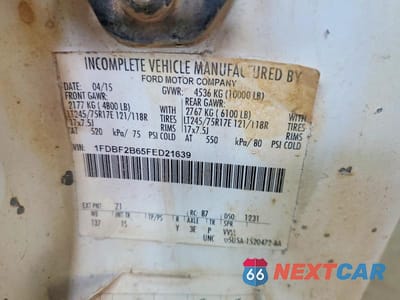 Zdjęcie 12 z 12 samochodu: 2015 FORD F250 SUPER DUTY BOX TRUCK VIN:1FDBF2B65FED21639 - miniatura