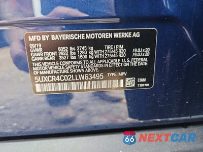 Zdjęcie 13 z 13 samochodu: 2020 BMW X5 SDRIVE 40I VIN:5UXCR4C02LLW63495 - miniatura