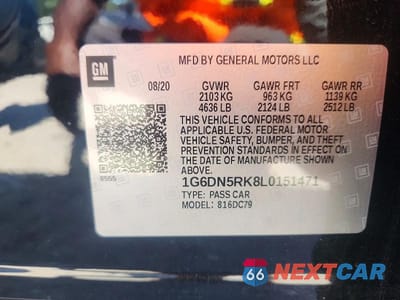 Zdjęcie 12 z 12 samochodu: 2020 CADILLAC CT5 PREMIUM LUXURY VIN:1G6DN5RK8L0151471 - miniatura