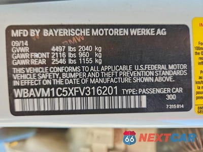 Zdjęcie 13 z 13 samochodu: 2015 BMW X1 SDRIVE28I VIN:WBAVM1C5XFV316201 - miniatura