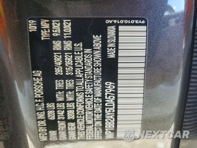 Zdjęcie 13 z 13 samochodu: 2020 PORSCHE CAYENNE S COUPE VIN:WP1BB2AY5LDA57969 - miniatura