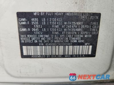 Zdjęcie 13 z 13 samochodu: 2016 SUBARU OUTBACK 2.5I PREMIUM VIN:4S4BSBEC3G3302002 - miniatura