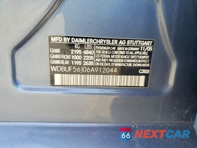 Zdjęcie 12 z 12 samochodu: 2006 MERCEDES-BENZ E 350 VIN:WDBUF56J06A912044 - miniatura