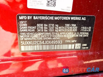 Zdjęcie 13 z 13 samochodu: 2018 BMW X6 XDRIVE35I VIN:5UXKU2C54J0X49593 - miniatura