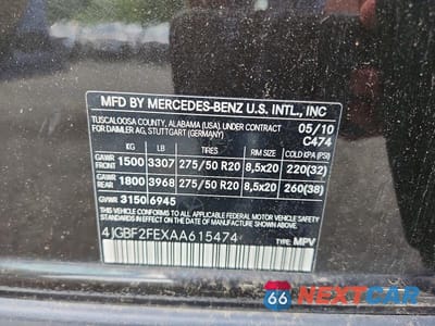 Zdjęcie 14 z 14 samochodu: 2010 MERCEDES-BENZ GL 350 BLUETEC VIN:4JGBF2FEXAA615474 - miniatura