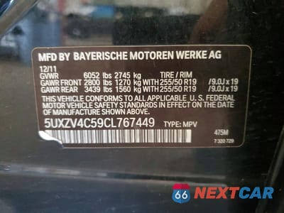Zdjęcie 13 z 13 samochodu: 2012 BMW X5 XDRIVE35I VIN:5UXZV4C59CL767449 - miniatura