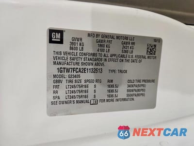 Zdjęcie 13 z 13 samochodu: 2014 GMC SAVANA G2500 VIN:1GTW7FCA2E1132613 - miniatura