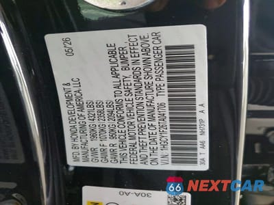 Zdjęcie 12 z 12 samochodu: 2026 HONDA ACCORD LX VIN:1HGCY1F26TA041706 - miniatura