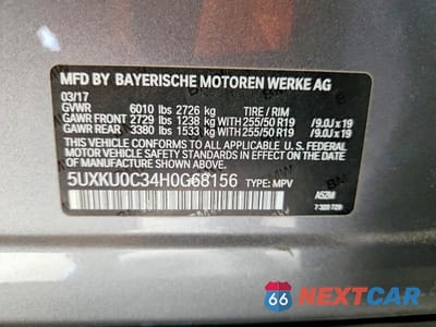 Zdjęcie 13 z 13 samochodu: 2017 BMW X6 SDRIVE35I VIN:5UXKU0C34H0G68156 - miniatura