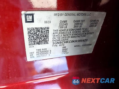 Zdjęcie 13 z 13 samochodu: 2019 CHEVROLET SUBURBAN C1500 LT VIN:1GNSCHKC0KR395423 - miniatura
