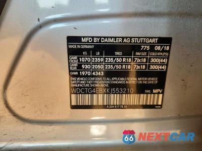 Zdjęcie 13 z 13 samochodu: 2019 MERCEDES-BENZ GLA 250 VIN:WDCTG4EBXKJ553210 - miniatura