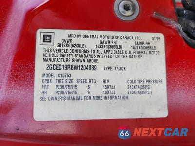Zdjęcie 13 z 13 samochodu: 1998 CHEVROLET GMT-400 C1500 VIN:2GCEC19R6W1204089 - miniatura