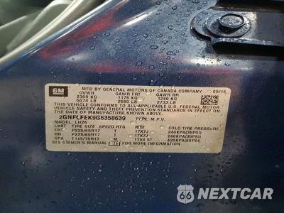Zdjęcie 14 z 14 samochodu: 2016 CHEVROLET EQUINOX LT VIN:2GNFLFEK9G6358639 - miniatura