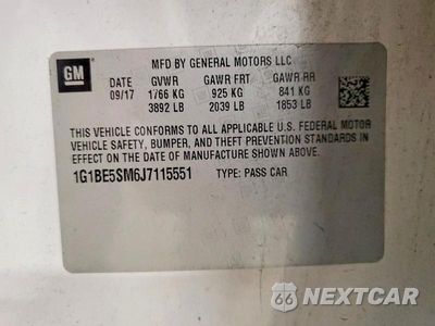 Zdjęcie 12 z 12 samochodu: 2018 CHEVROLET CRUZE LT VIN:1G1BE5SM6J7115551 - miniatura