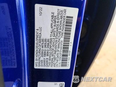 Zdjęcie 12 z 12 samochodu: 2022 HONDA ACCORD SPORT VIN:1HGCV2F31NA019705 - miniatura