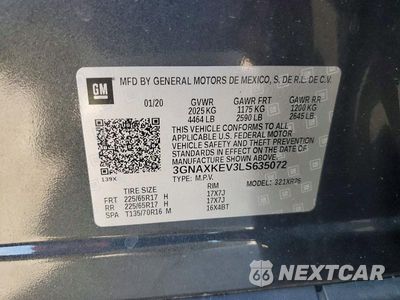 Zdjęcie 13 z 13 samochodu: 2020 CHEVROLET EQUINOX LT VIN:3GNAXKEV3LS635072 - miniatura