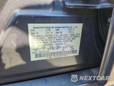 Zdjęcie 12 z 12 samochodu: 2007 NISSAN ALTIMA 2.5 VIN:1N4AL21E07N409863 - miniatura