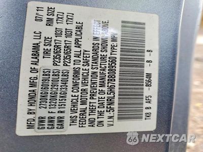 Zdjęcie 13 z 13 samochodu: 2011 HONDA ODYSSEY EXL VIN:5FNRL5H67BB089560 - miniatura