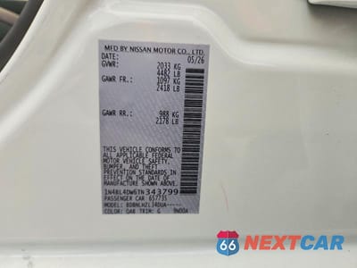 Zdjęcie 12 z 12 samochodu: 2026 NISSAN ALTIMA SV VIN:1N4BL4DW6TN343799 - miniatura