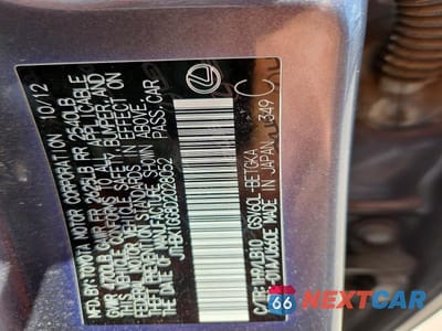 Zdjęcie 13 z 13 samochodu: 2013 LEXUS ES 350 VIN:JTHBK1GG8D2028052 - miniatura